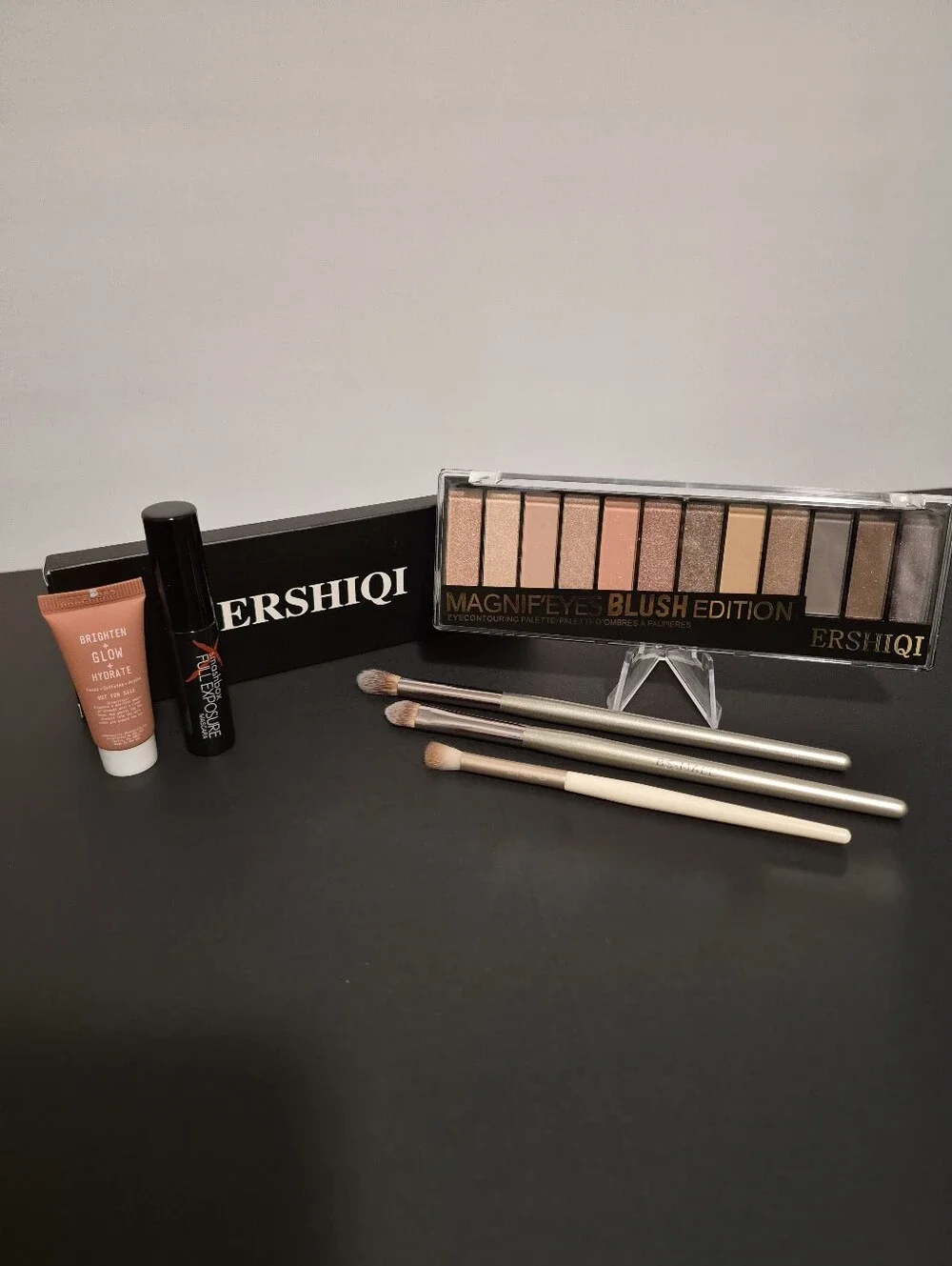 6-Piece Eye Bundle: Eyeshadow Palette, 3 Brushes, Mascara & Eye Treatment, New